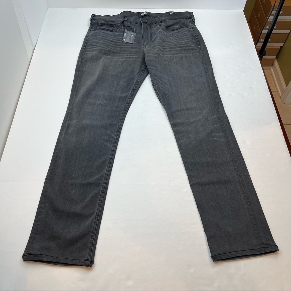 Paige Lennox Transcend Slim Fit Faded Black‎ Sheldon Denim Jean Men Size 35 NEW